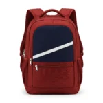 Custom team backpack — red 30L backpack with sublimated front panel